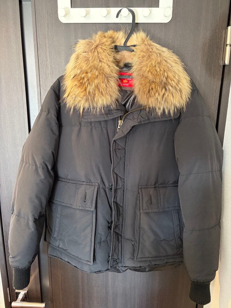 【最終お値下げ】Woolrich ファー付き ブラックダウンジャケット L