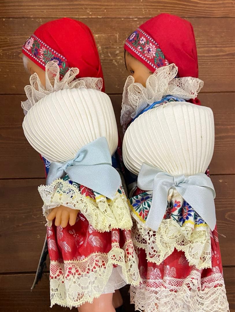 チェコ人形　ハンドメイド　民族衣装　2体　アンティーク　レトロ　スロヴァキア