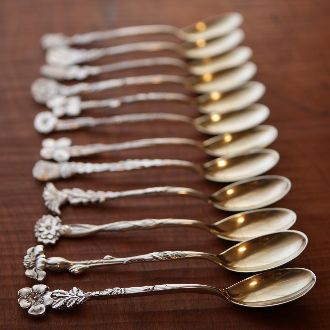 ◆TIFFANY◆アンティーク◆デミタススプーン◆12本セット◆