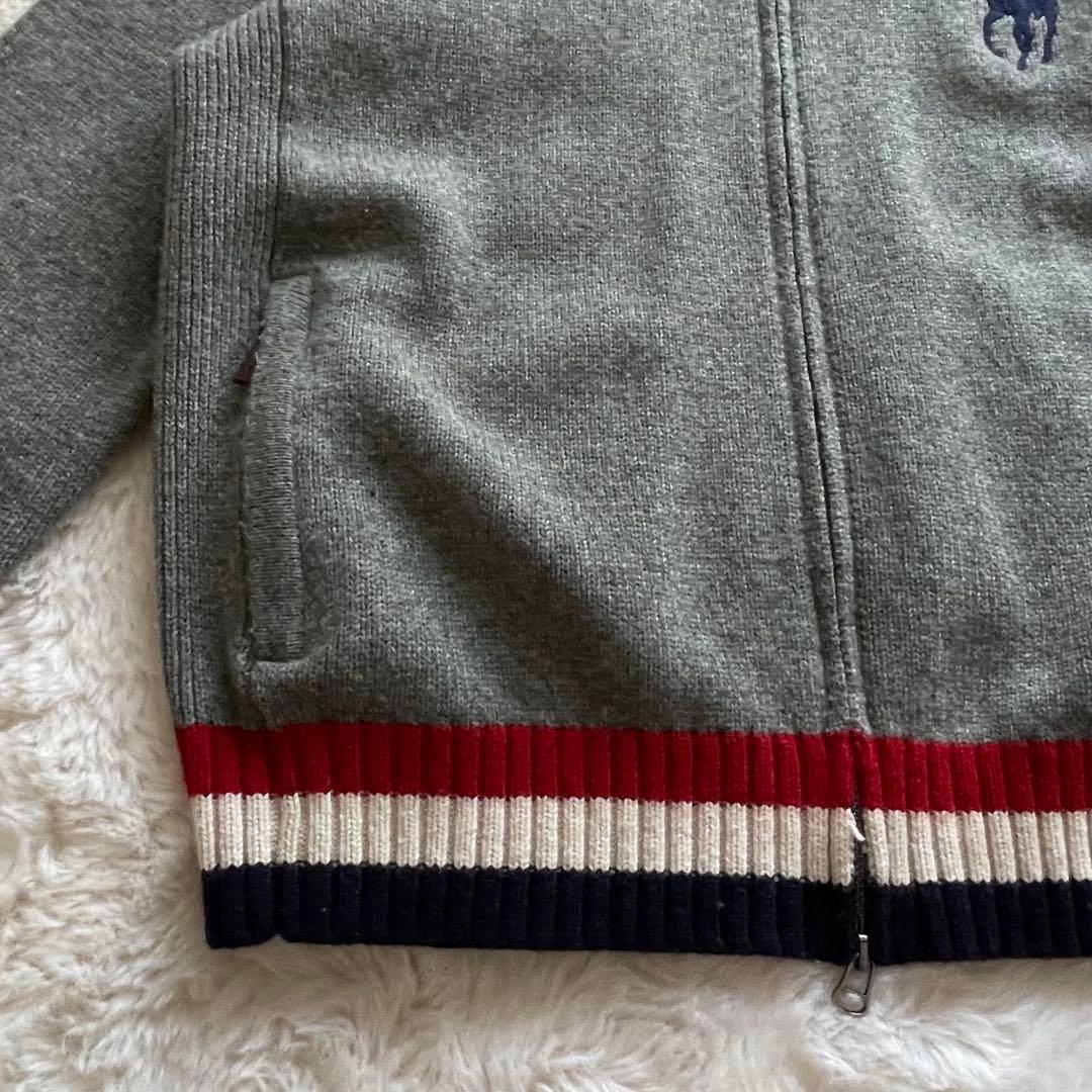 美品　ポロラルフローレン　LL ビッグポニー ジップアップニット エルボーパッチ