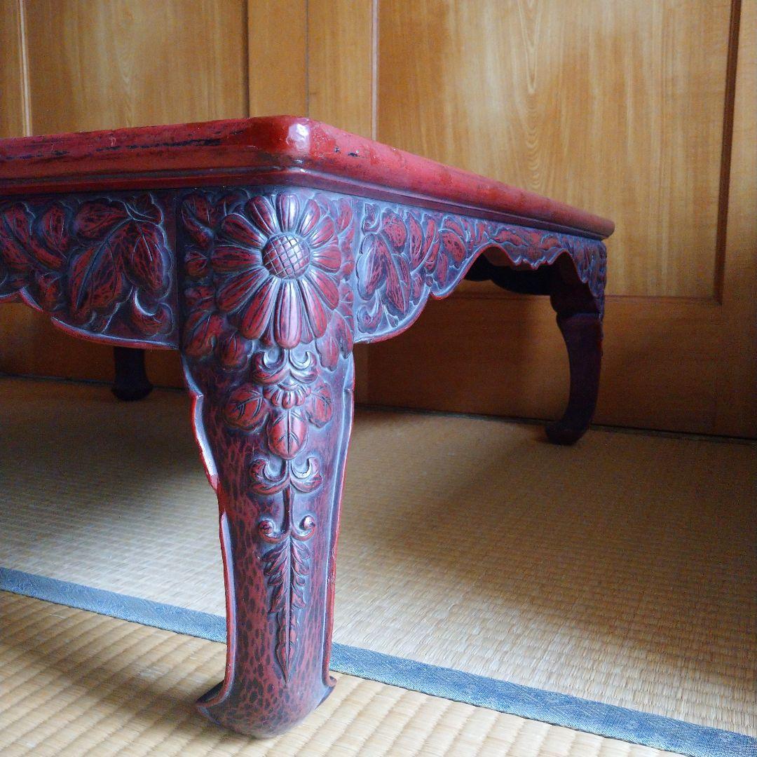 大特価‼️ 最終値下げ‼️ 引き取り限定‼️ 鎌倉彫り‼️ 座卓‼️ 正方形‼️