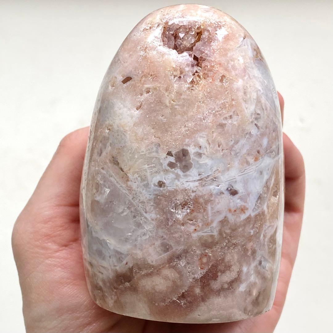 【 天然石 ピンクアメジスト アメジスト 原石 ドゥルージー ドーム B 】