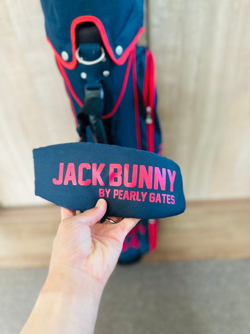JACK BUNNY ジャックバニー　キャディバッグ ネイビー/レッド