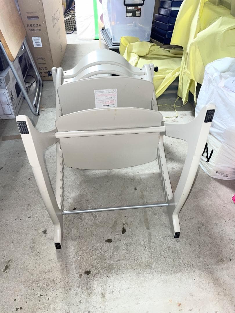 大和屋　すくすくチェアＧＬ5506　グレー 下段棚付き　中古美品