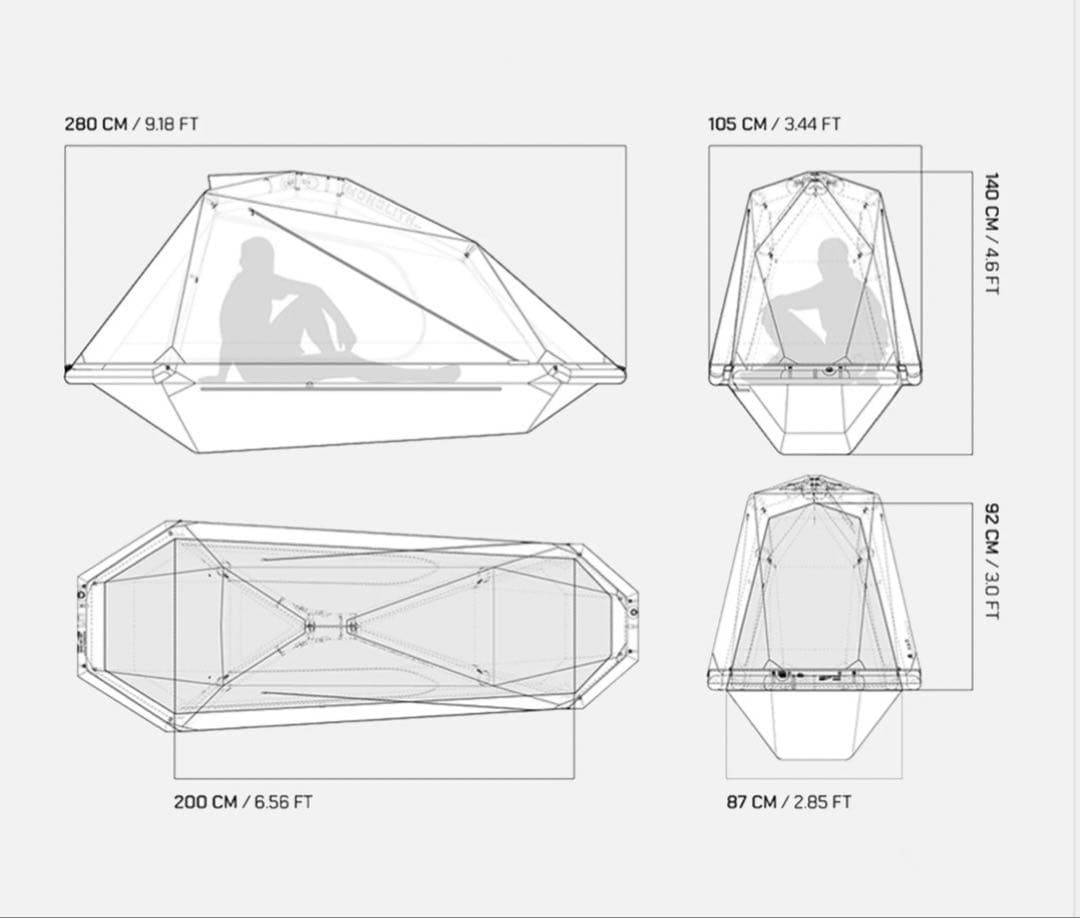 EXOD MONOLITH 2way シェルター エアフレームテント 新品未使用