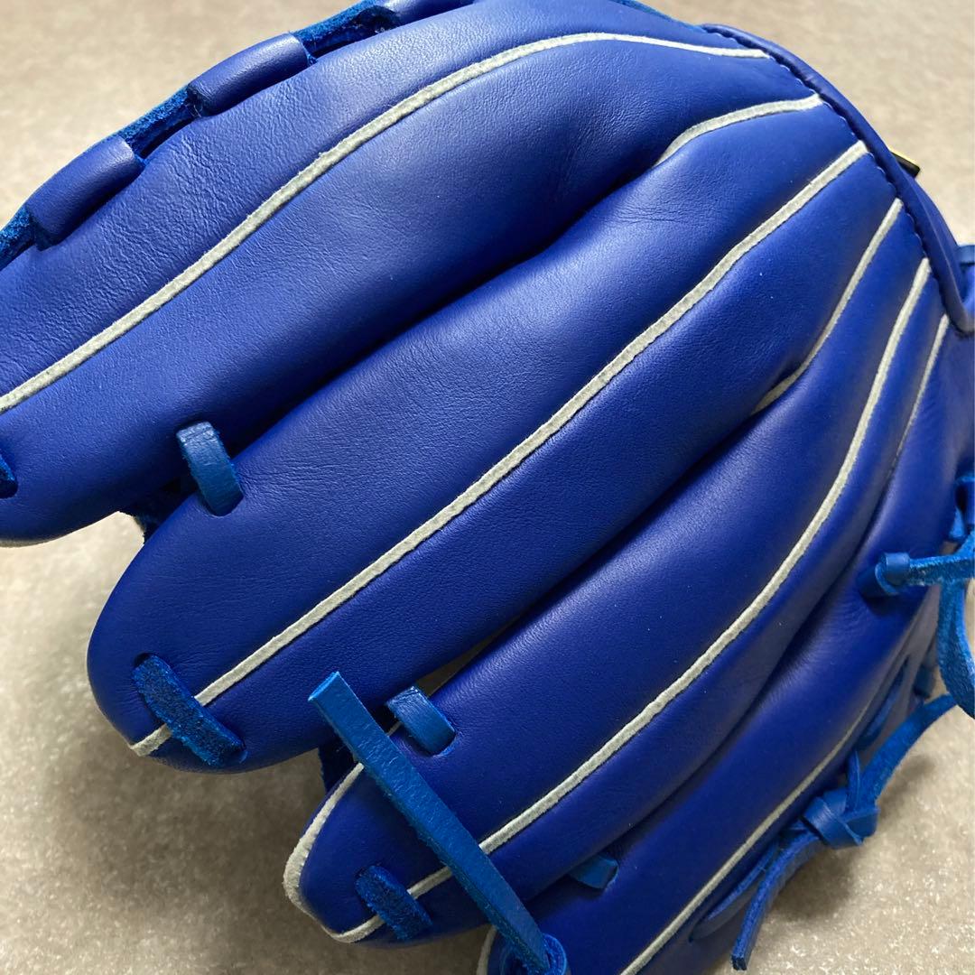 ゼット 一般 大人用 軟式 内野 野球 グローブ グラブ ほぼ未使用品 人気の青