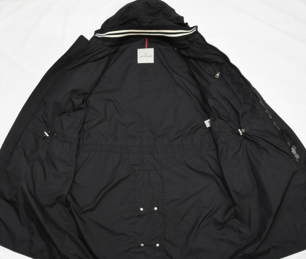 レア品◇モンクレール◇ナイロンフーディコート◇2(L)◇ブラック◇