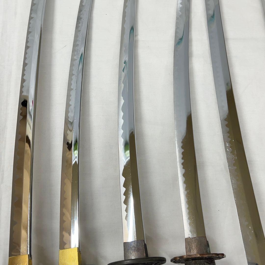 【傷あり】B 模造刀 10本 まとめ 透かし鍔 太刀鍔 太刀 脇差 白鞘