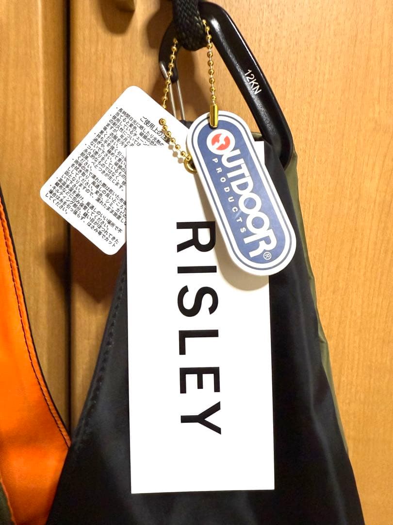 Risley x OUTDOOR トライアングルフリルバッグ ブラック カーキ