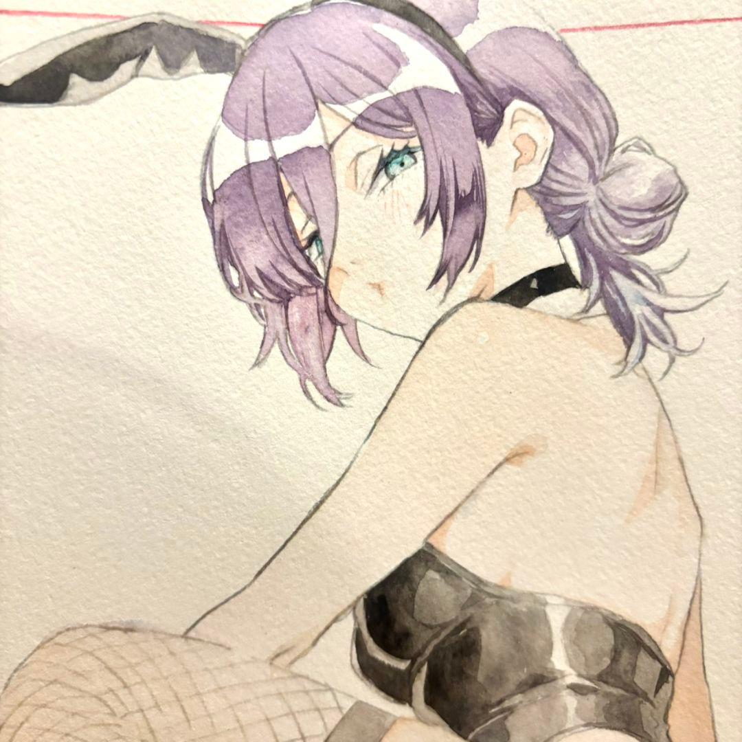 零*様 手描きイラスト　チェンソーマン　レゼ　バニーガール　ファンアート　Ｂ５