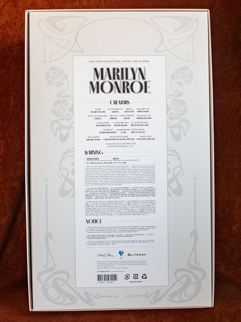 ブリッツウェイ　スパーブスケールスタチュー　マリリン・モンロー