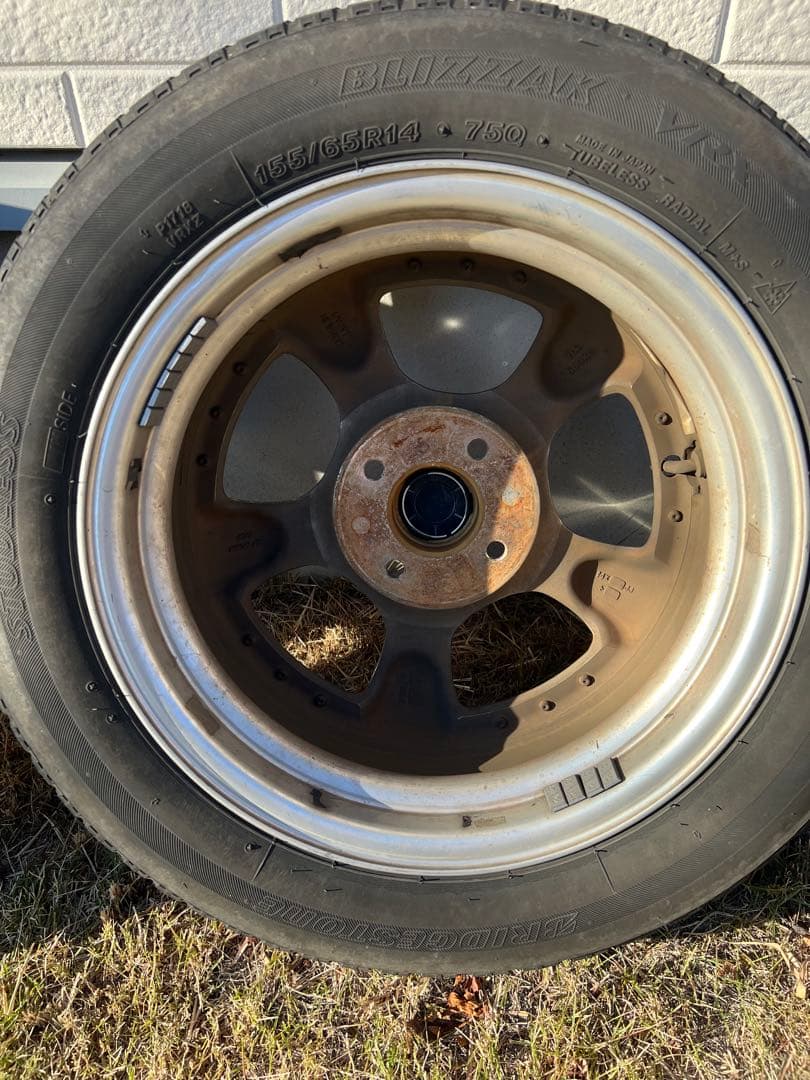 とかとかとーか　WORK VS-KF 14インチ クロームホイールセット