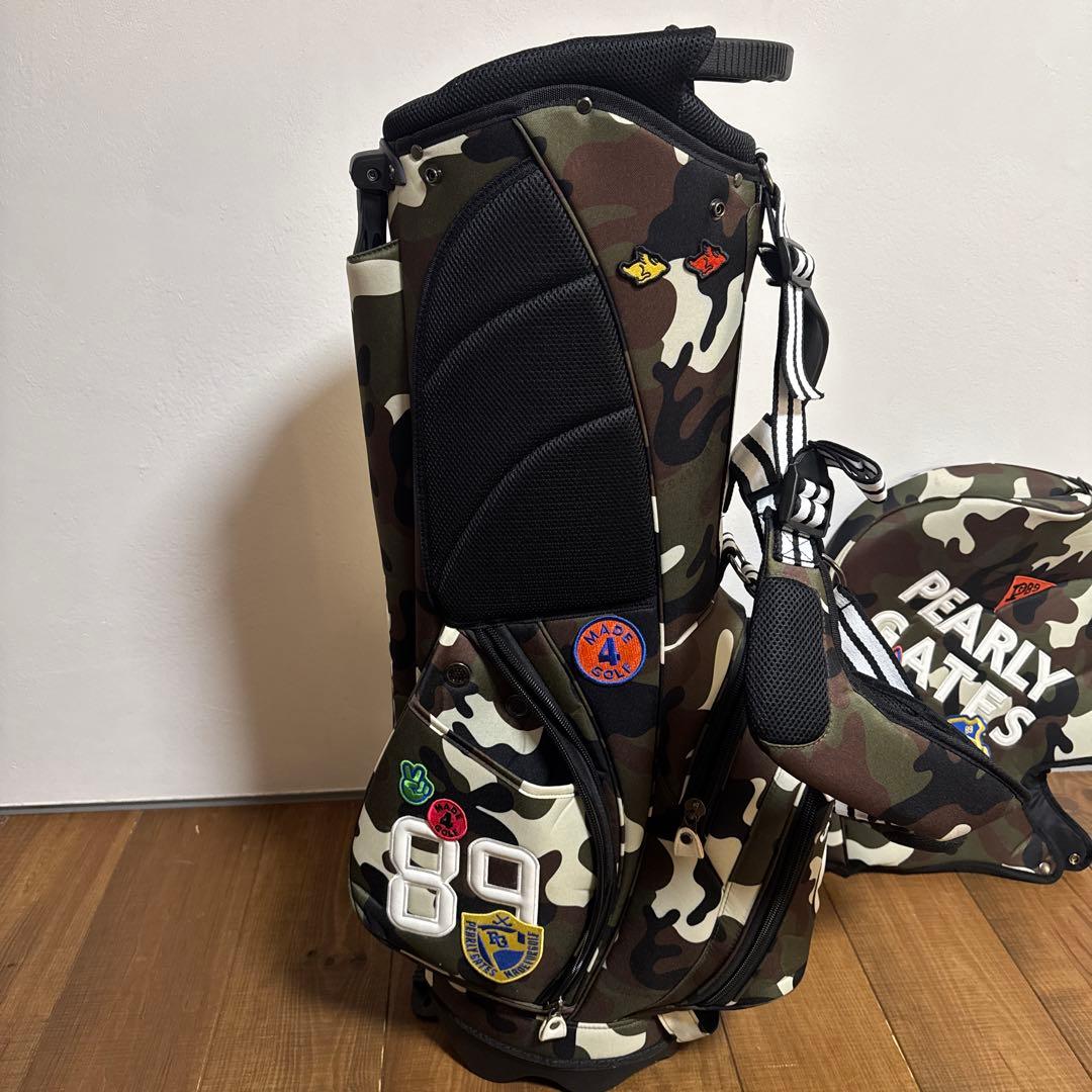 パーリーゲイツ スタンド式　キャディバッグ　ワッペンカモ