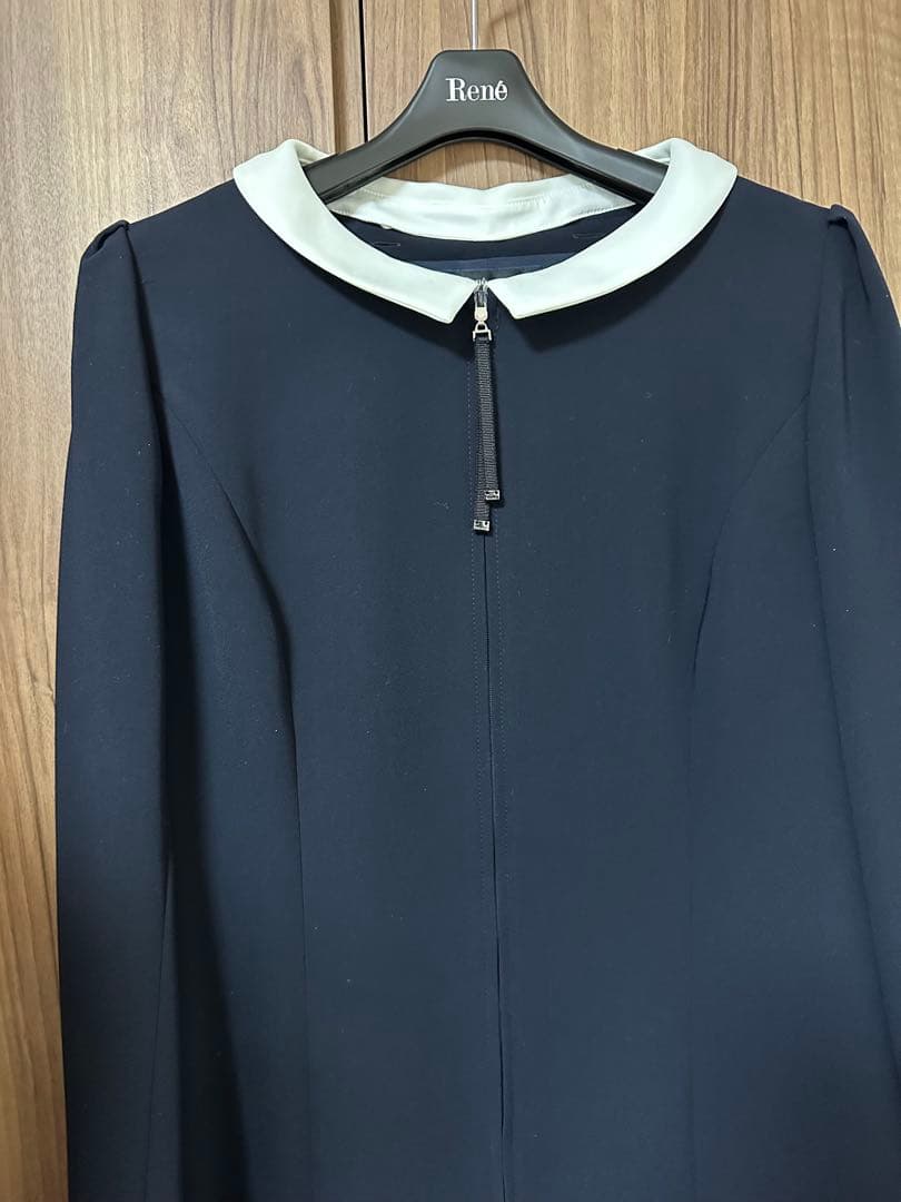 Rene ルネ　白襟ワンピース 38 ★1回着用