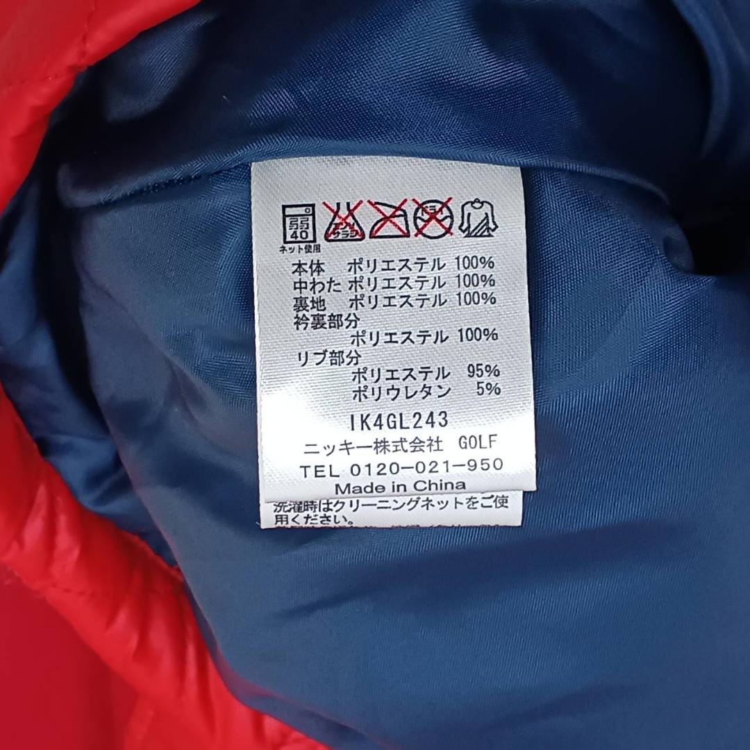 FILA GOLF　キルティングワンピース　M　レッド中綿　ロゴワッペン