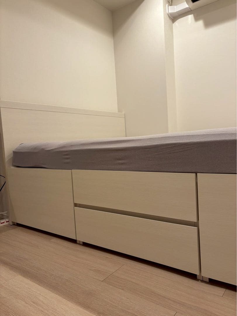 【限界まで値下げしました】【大容量収納付き】すのこチェストベッドフレーム