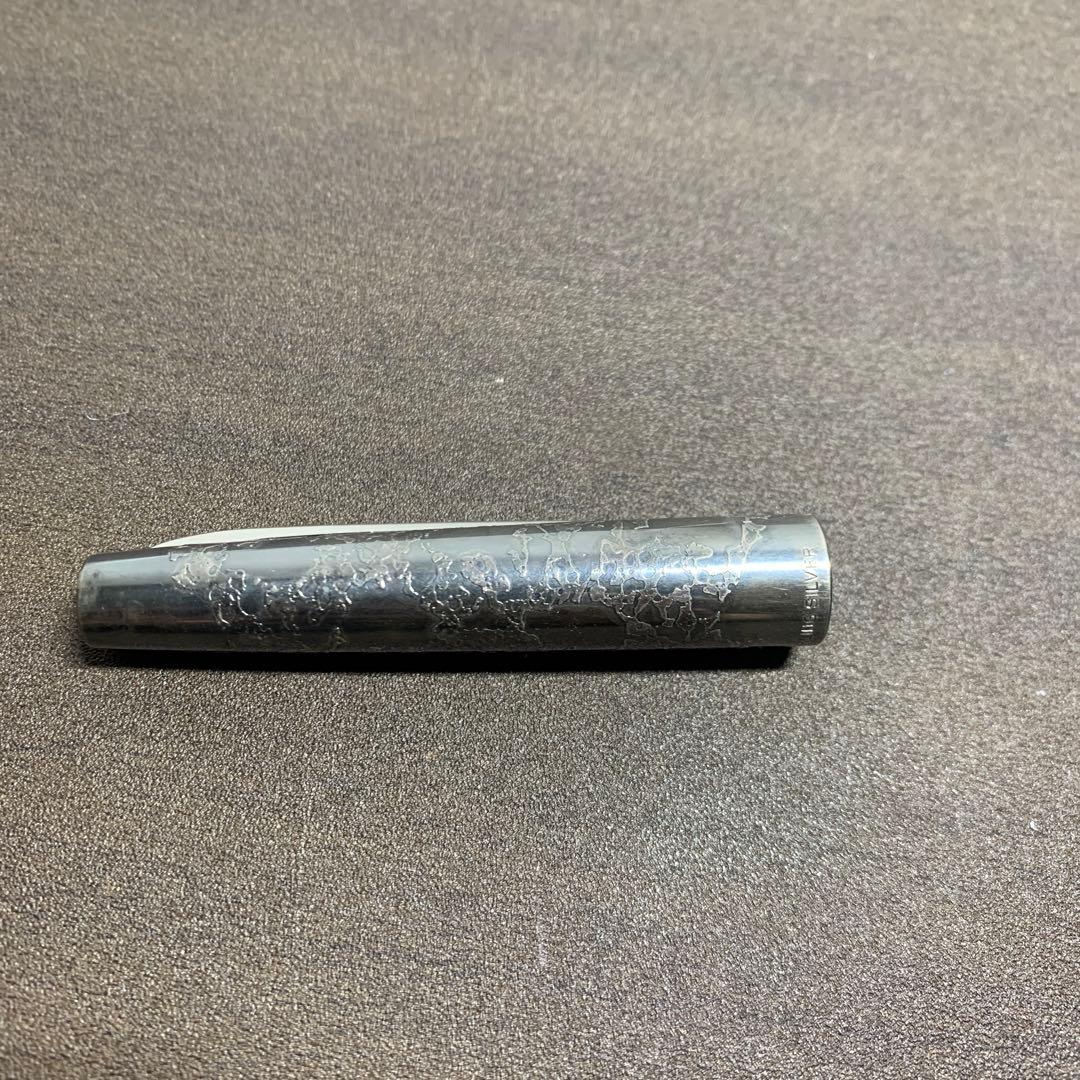 Platinum プラチナ 万年筆18KWG SV925 細字リビエール 銀河