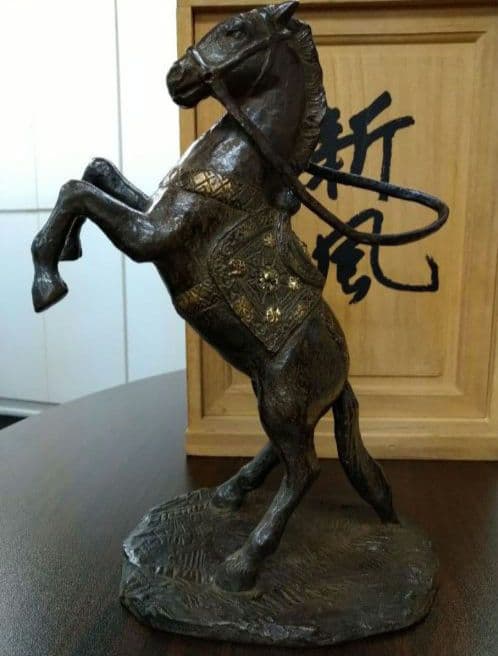 富永直樹 新風 銅像 ブロンズ像 馬 置物 オブジェ 文化勲章受章 午年 丙午