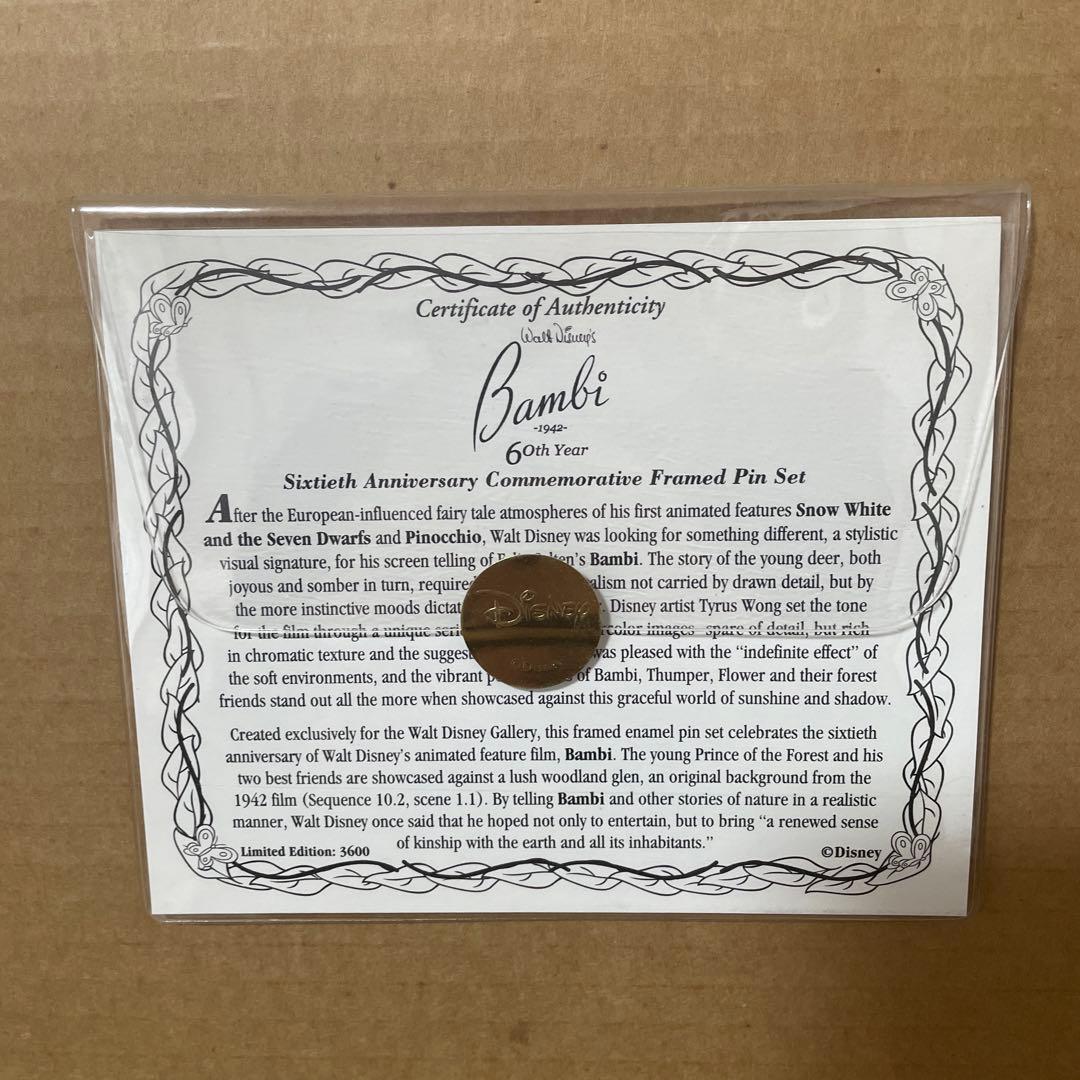 バンビ　額　バッジ　1942年　60周年