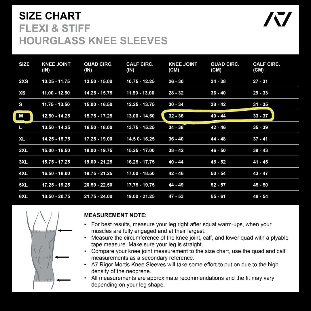 美品　A7　ニースリーブ　Hourglass Knee SleevesStiff