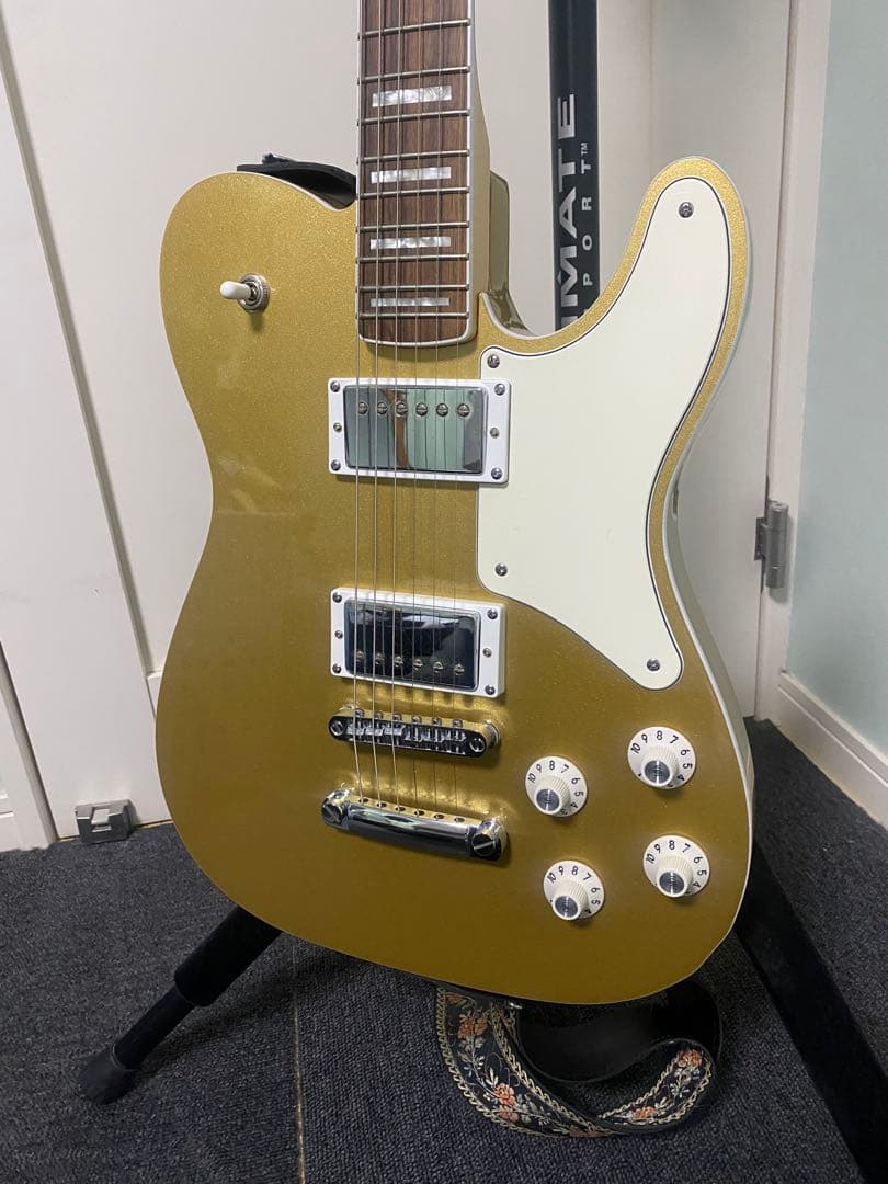 ゴールド ソリッドボディ エレキギター ,