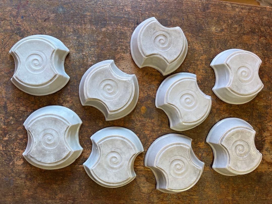 分銅型小鉢9枚セット　アンティーク　古陶磁器　白磁　レトロ　食器　古道具　古民家