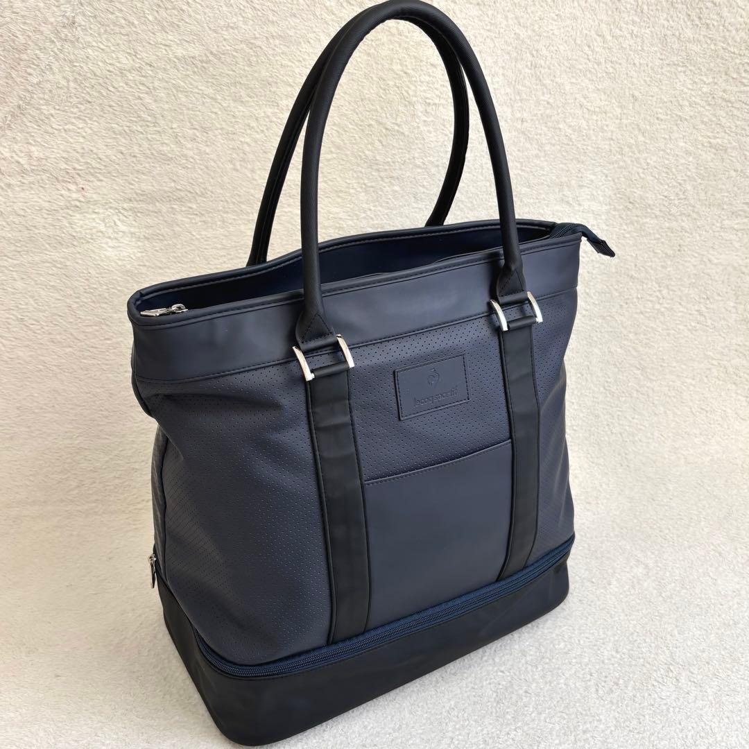 美品 ルコック 二層式 ゴルフ トートバッグ ボストンバッグ　2WAY仕様