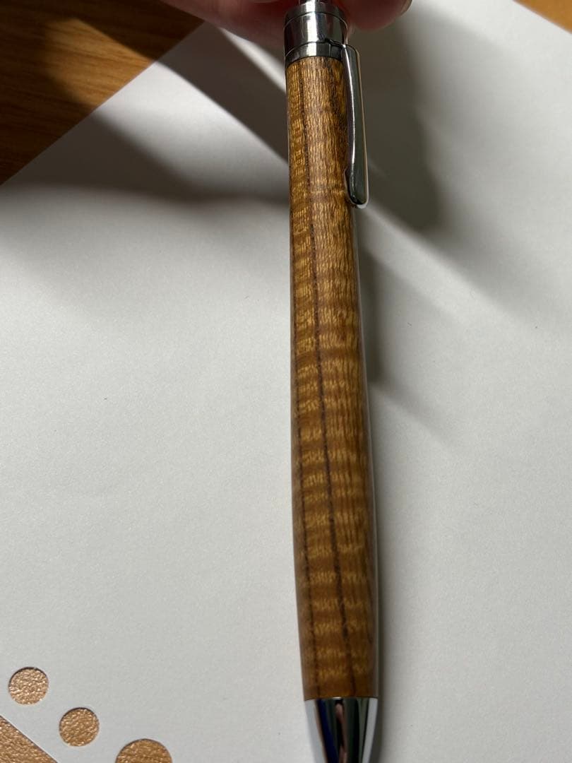 工房楔　欅の杢　固定式口金&スライドパイプ口金付き　アルミパイプ