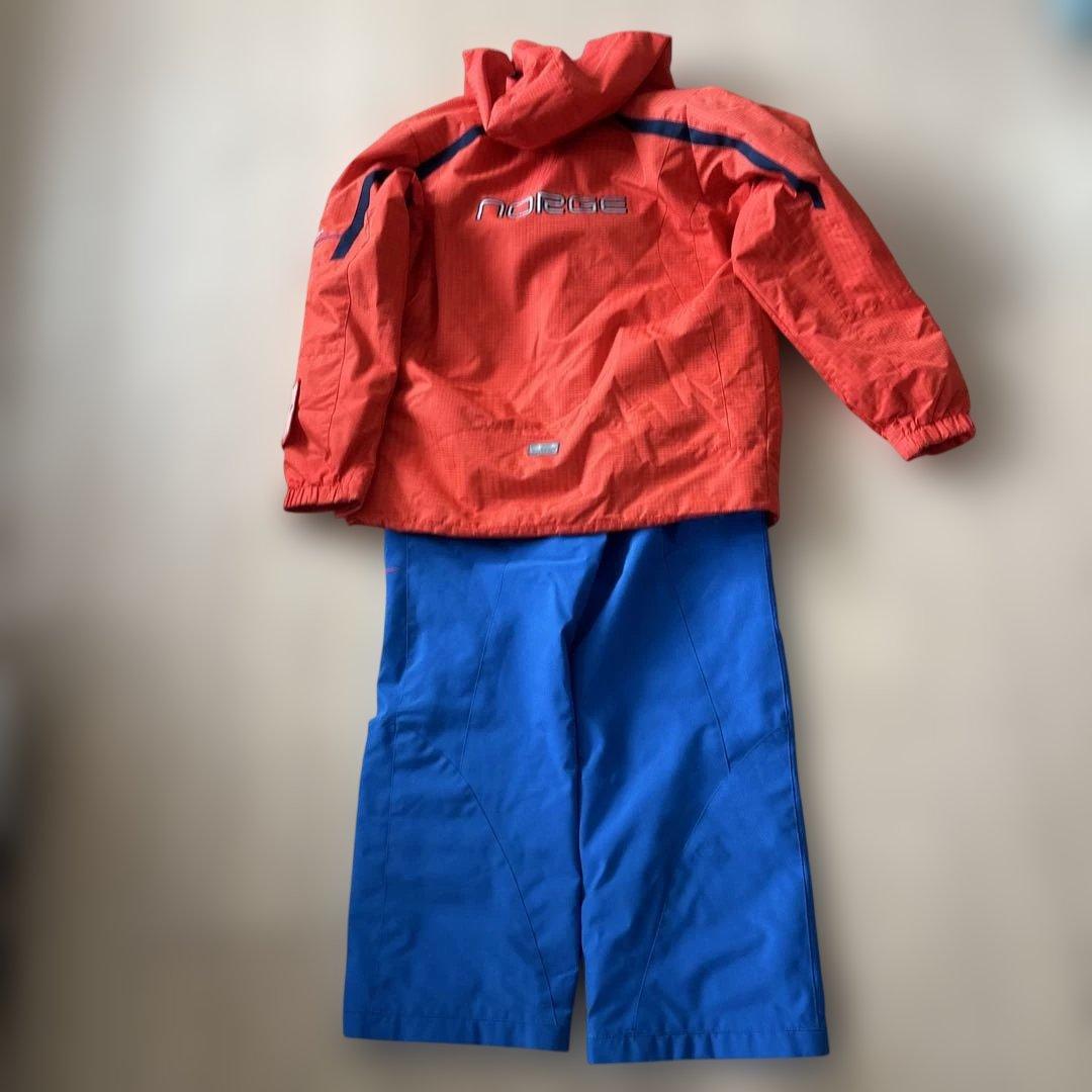 子ども用スキーウェア オレンジと青