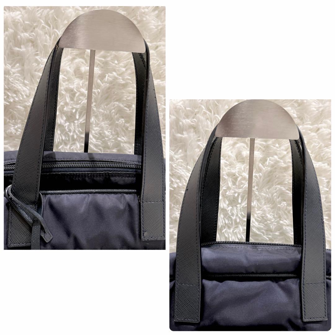 PRADA プラダ ナイロン ビジネスバッグ ブリーフケース ネイビー 三角ロゴ