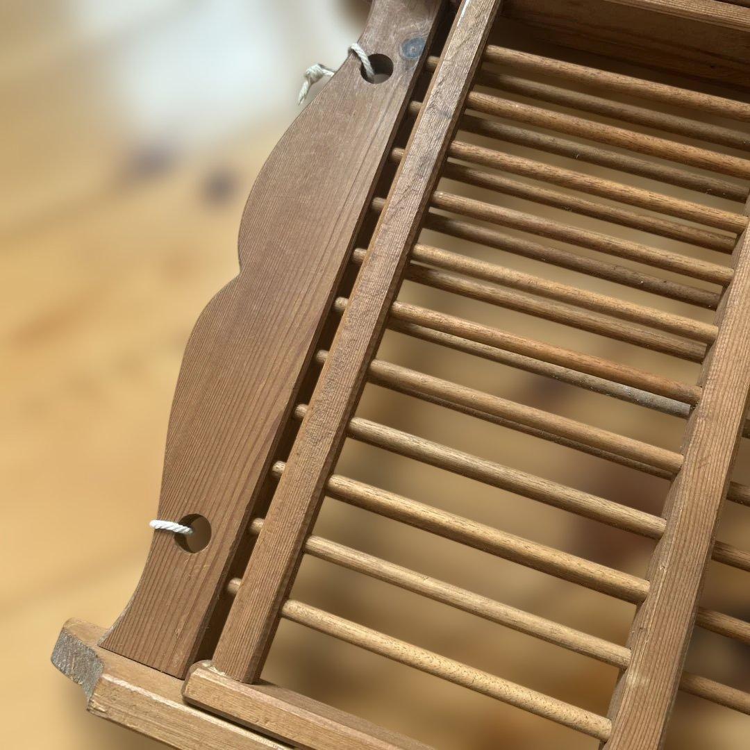 アンティーク　オールドパイン　ディッシュラック