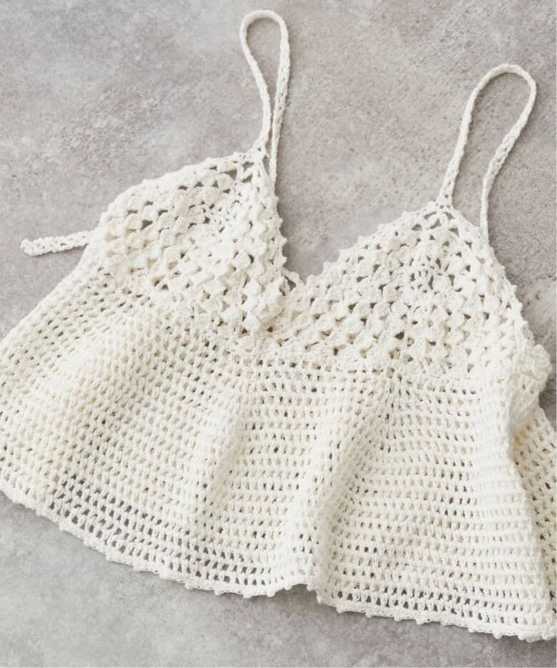 Spick and Span クロシェニットキャミソール