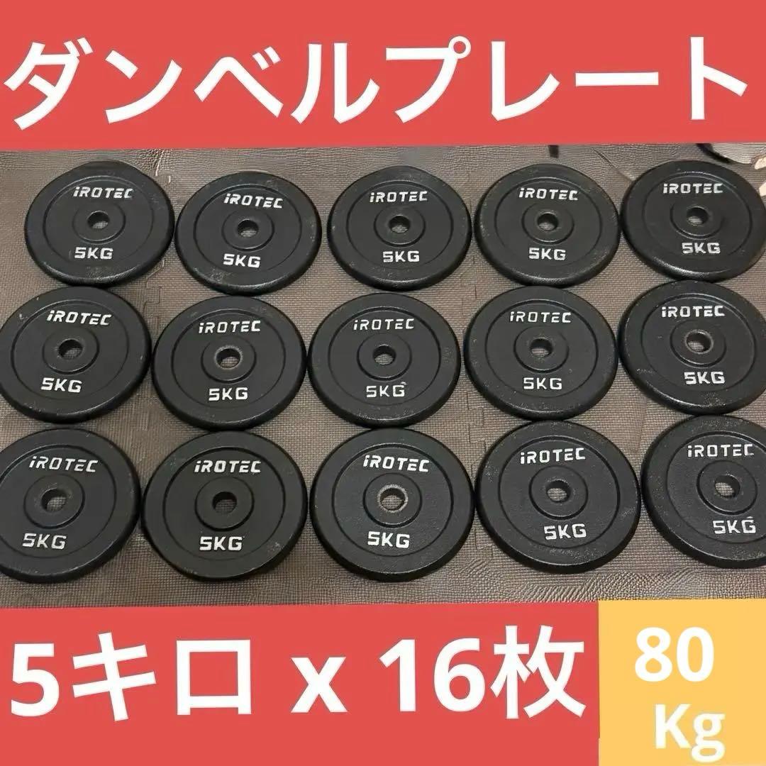 5kg ダンベルプレート 16枚セット　80kg
