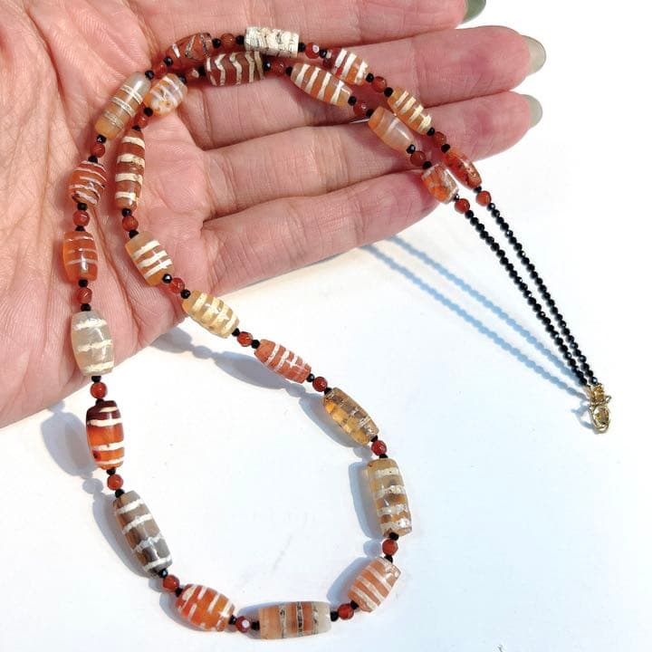 ✴︎希少✴︎1200-1700年前 エッジドカーネリアン ネックレス 52cm