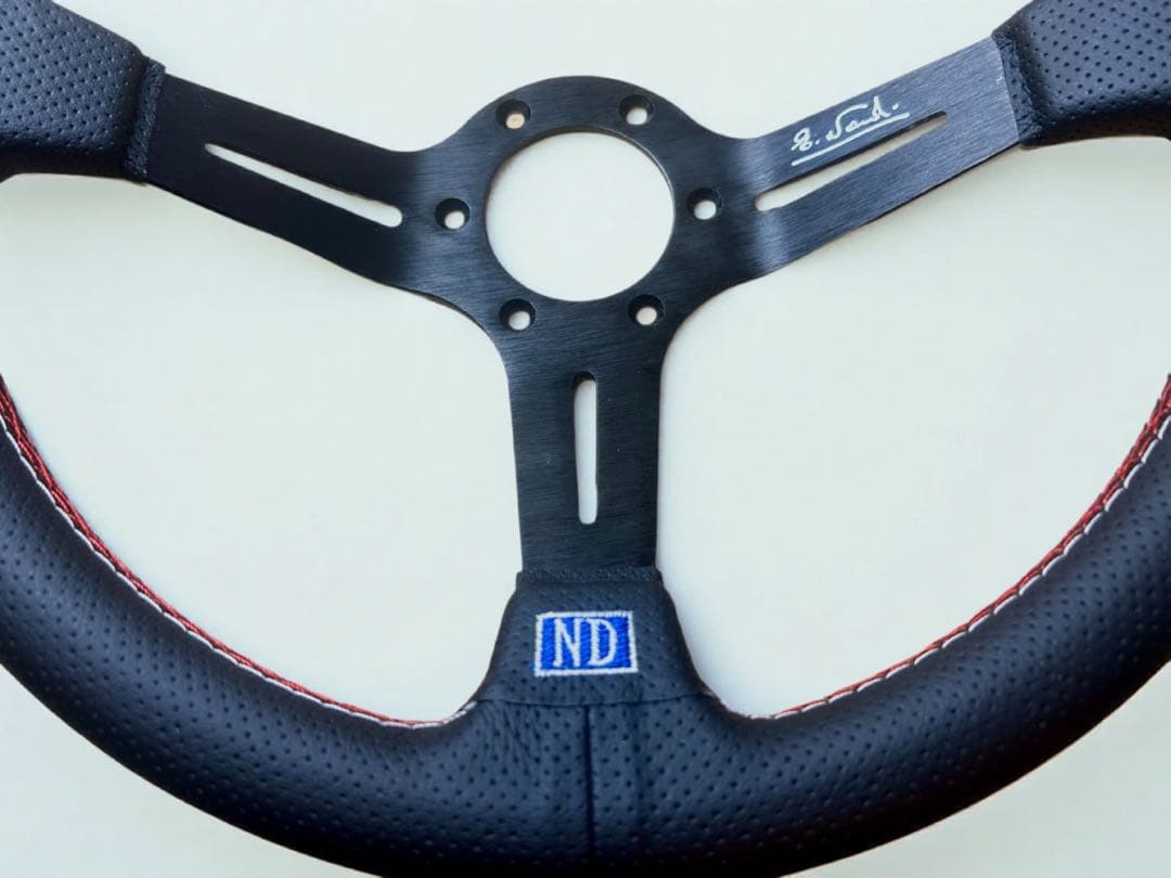 NARDIステアリング ディープコーン ブラックスポーク 14インチ 社外