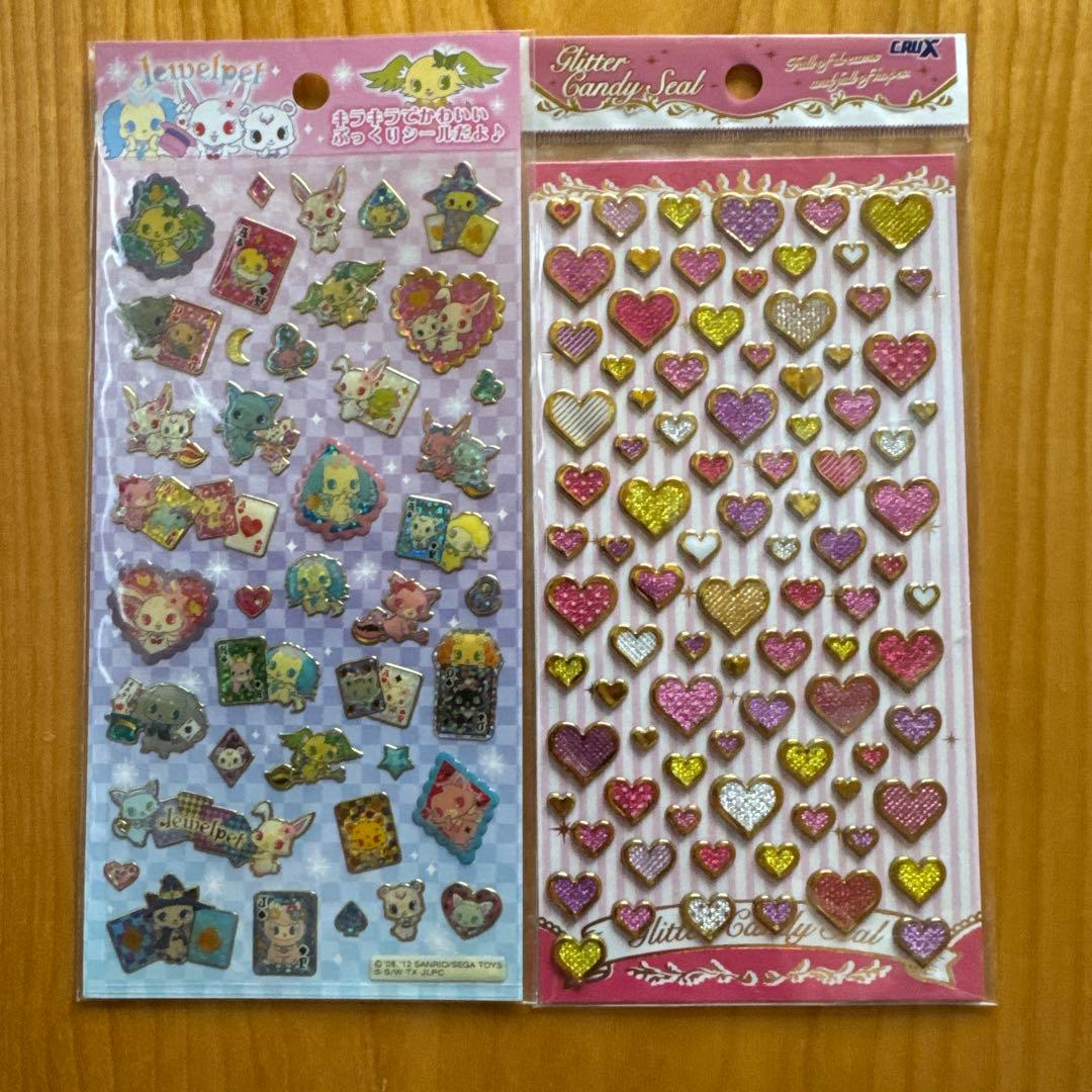 激レア　ジュエルペット　ハート　ぷっくりシールセット　立体シール
