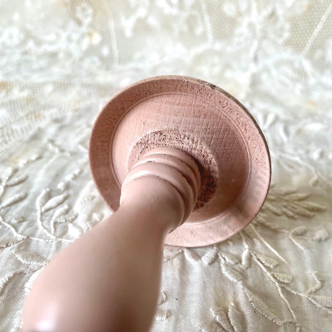 ストロベリーミルクピンクのハットスタンド　フランスアンティーク　ベビー　ドール