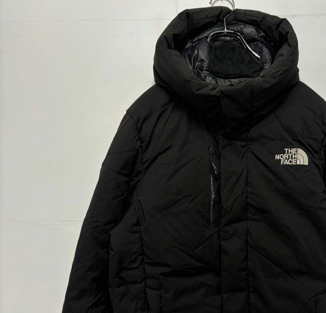 値下げノースフェイス ダウンジャケット パーカー 刺繍ロゴ 古着