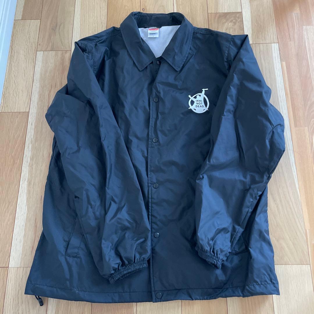 IKKI NOT DEAD ブラックナイロンコーチジャケット L