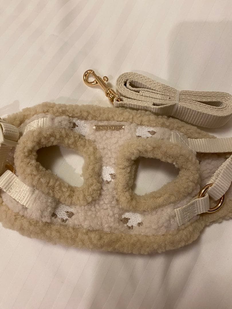 【新品未使用】moncheri ひつじさん柄ハーネス＋リードSET Sサイズ