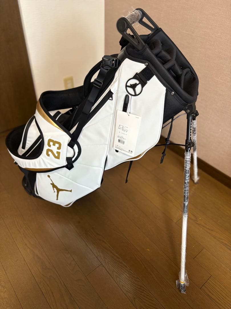 JORDAN キャディバッグ ホワイト/ブラック/ゴールド