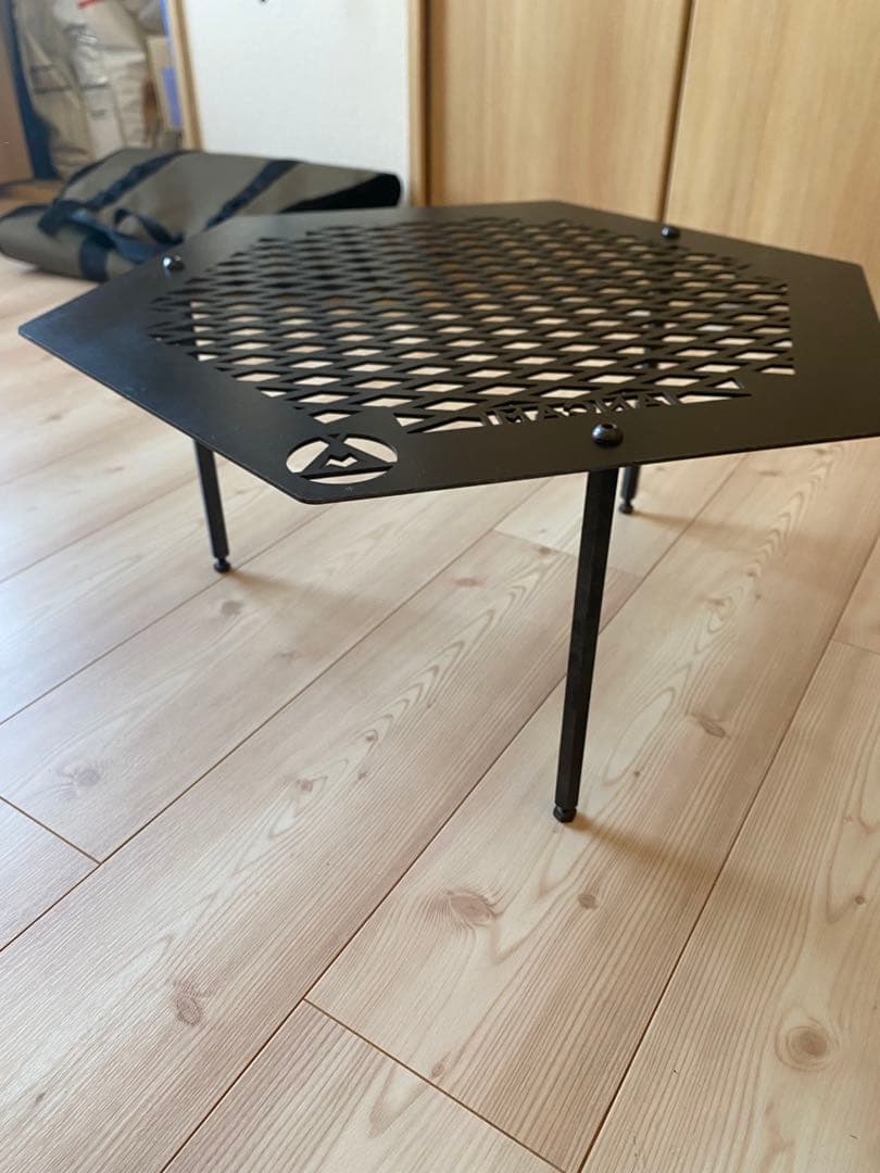 しま次郎ンドル 六角テーブル メタヘキテ セット ケース付 キャンプ テーブル