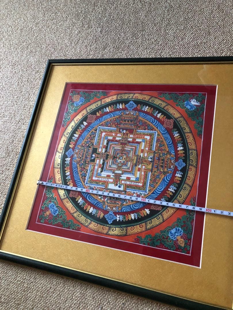 マンダラ タンカ 仏画 肉筆　サイン有り