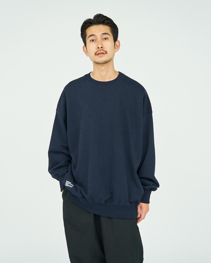 フレッシュサービス LIGHT OZ CREW NECK SWEAT NAVYL