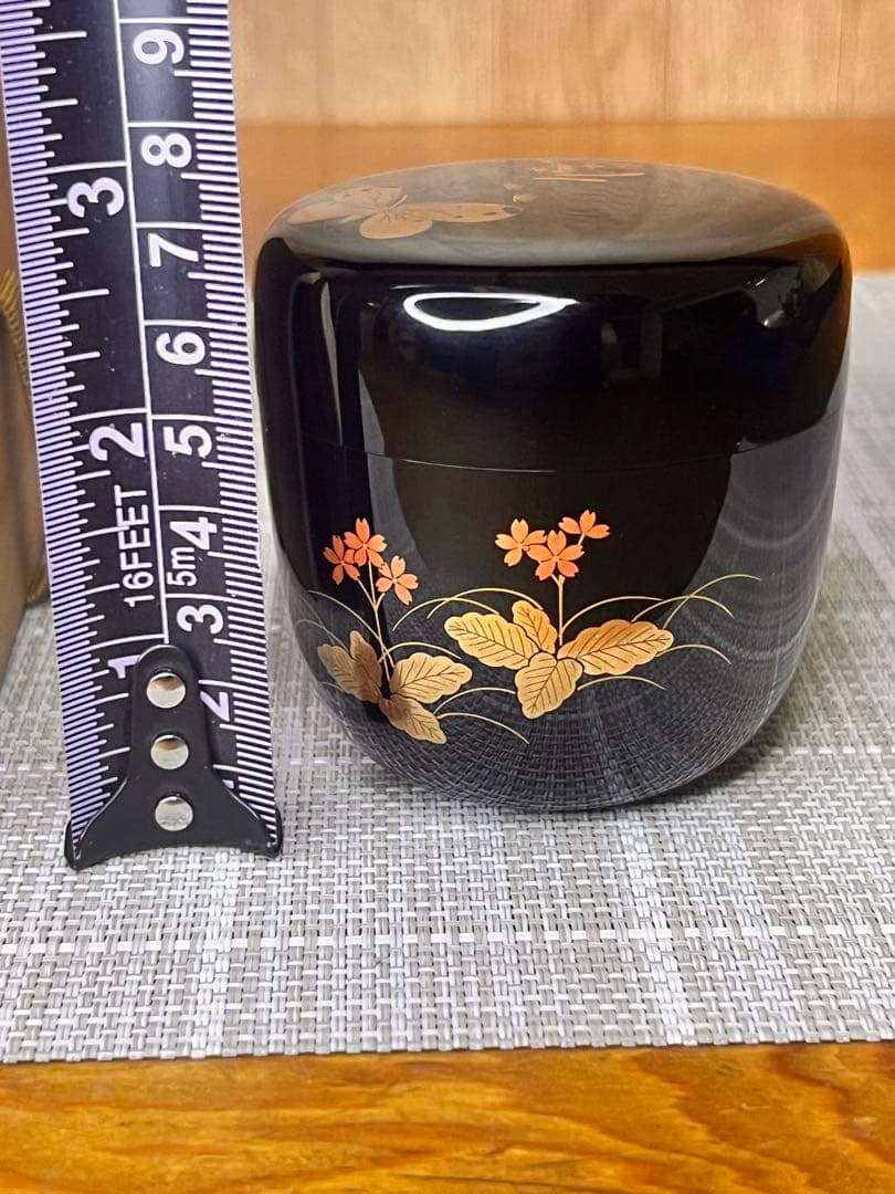 169 茶道具 中村宗悦 作 春野蒔絵 中棗