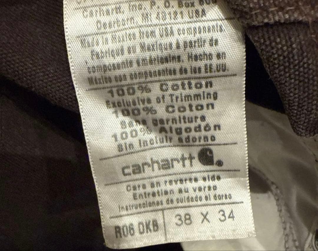 carhartt オーバーオール　38×34 ブラウン