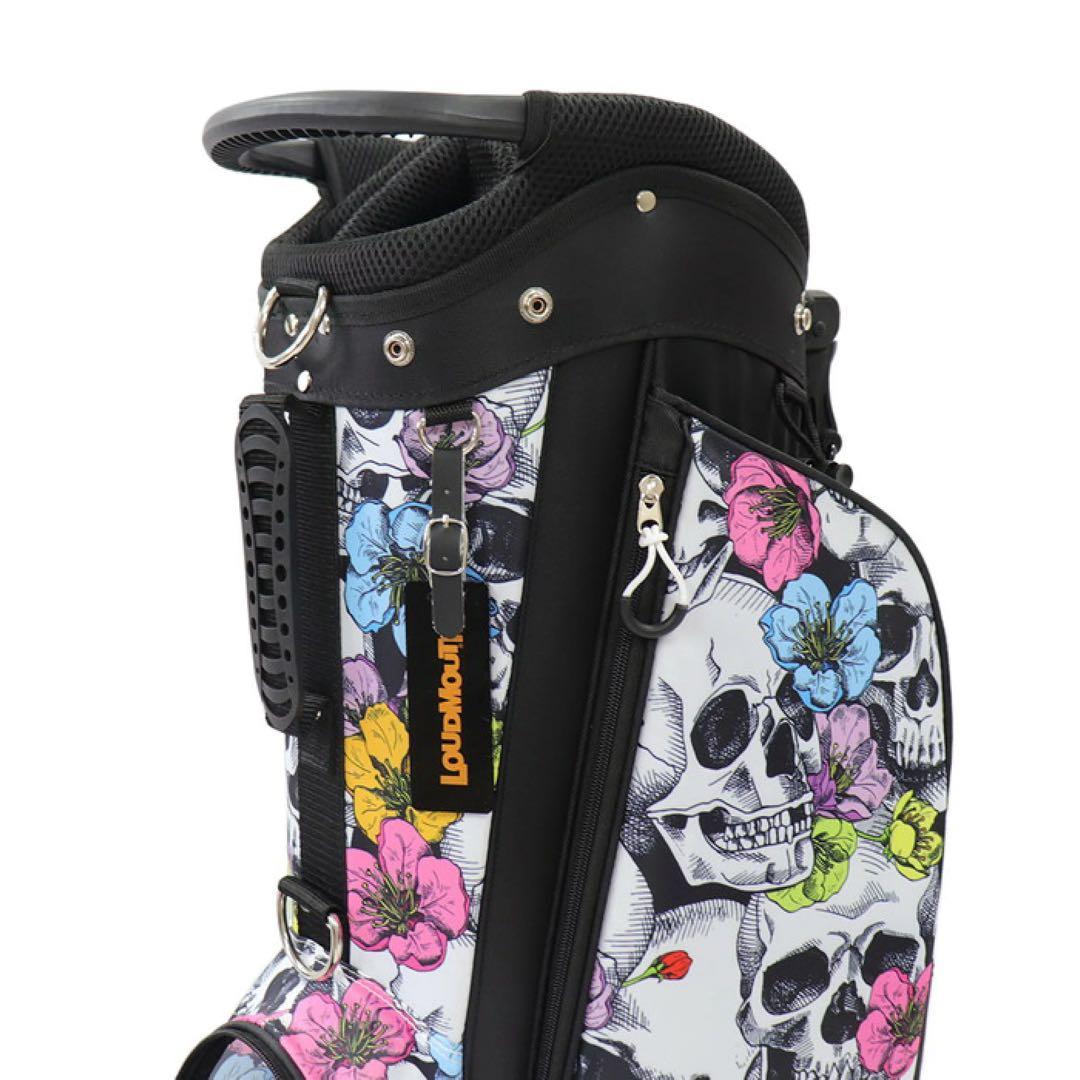 【新品】ラウドマウス キャディバッグ 8.5型 スカルフラワーズ 151