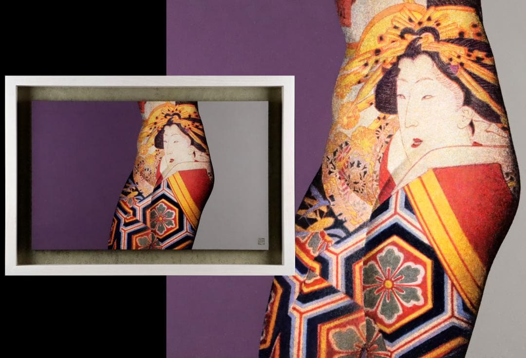 真作保証 高村総二郎 「纏い 芳年」 肉筆10号 共シール 和製ウォーホル