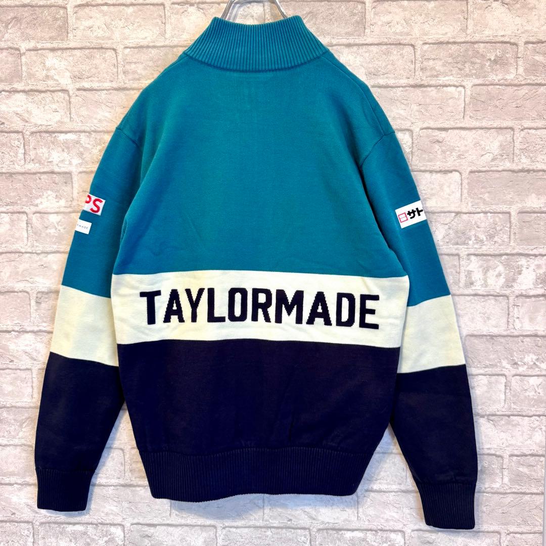 【新品タグ付】テイラーメード デカロゴ ゴルフ ジップアップ セーター M