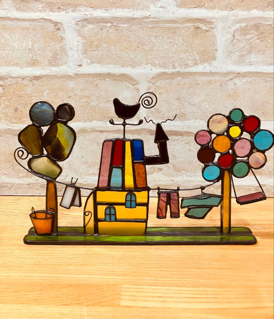 ステンドグラス　小さな街並みと四季の訪れ　計4件